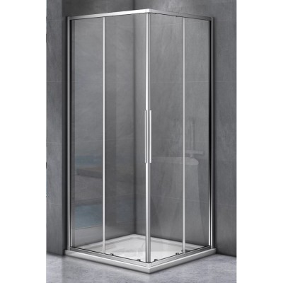 Душевое ограждение Good Door Idea CR-100-C-CH, 100 х 100 x 195 см, стекло прозрачное, профиль хром, ИД00017