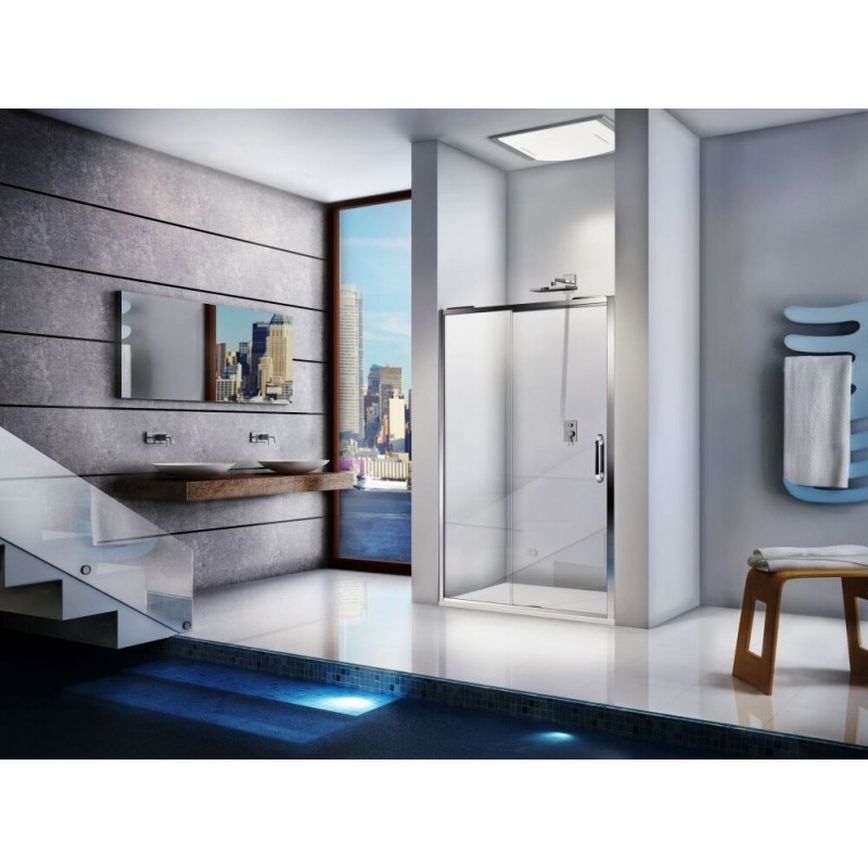 Душевая дверь в нишу Good Door Antares WTW-100-C-CH, 100 х 195 см, стекло прозрачное, хром, АН00018