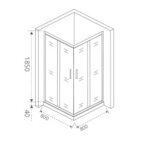 Душевое ограждение Good Door Latte CR -80-G-WE, 80 х 80 х 185 см, стекло матовое Грейп, белый, ЛА00018