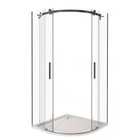 Душевое ограждение Good Door Galaxy R-TD-90-C-B, 90 х 90 х 195 см, стекло прозрачное, профиль черный, ГЛ00018