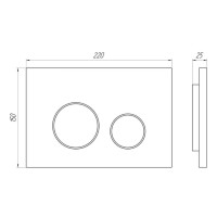 Клавиша смыва Bas ИУ00019, механическая, белый, ободок сатин