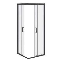 Душевой уголок Good Door Cube CR-80-C-B, КУ00019, 80 х 80 см, стекло прозрачное, профиль чёрный