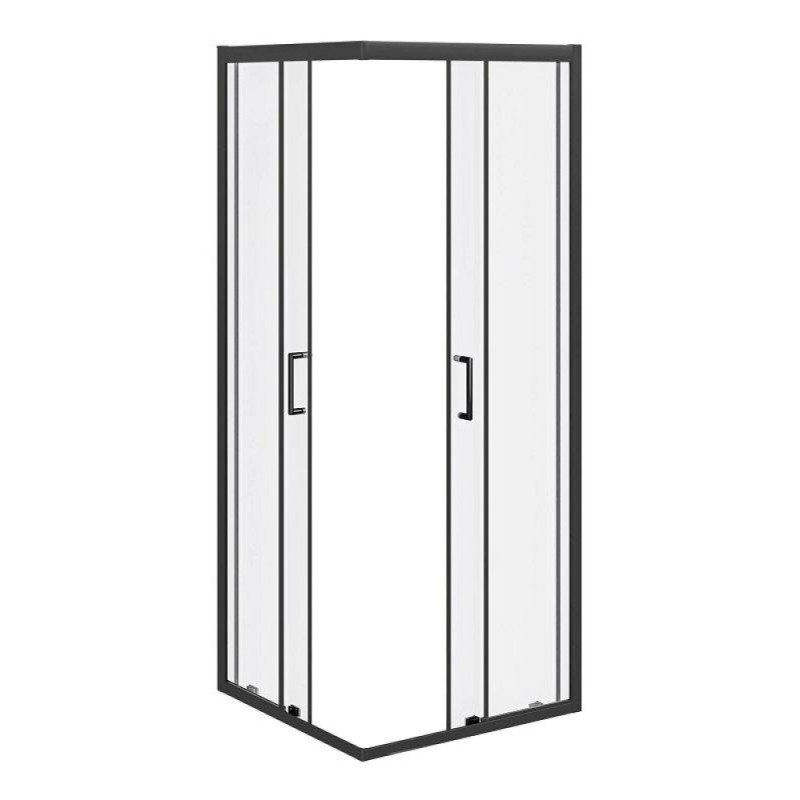 Душевой уголок Good Door Cube CR-80-C-B, КУ00019, 80 х 80 см, стекло прозрачное, профиль чёрный