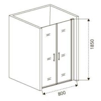 Душевая дверь Good Door Fantasy SD-80-С-CH, 80 х 185 см, стекло прозрачное, профиль хром, ФА00019