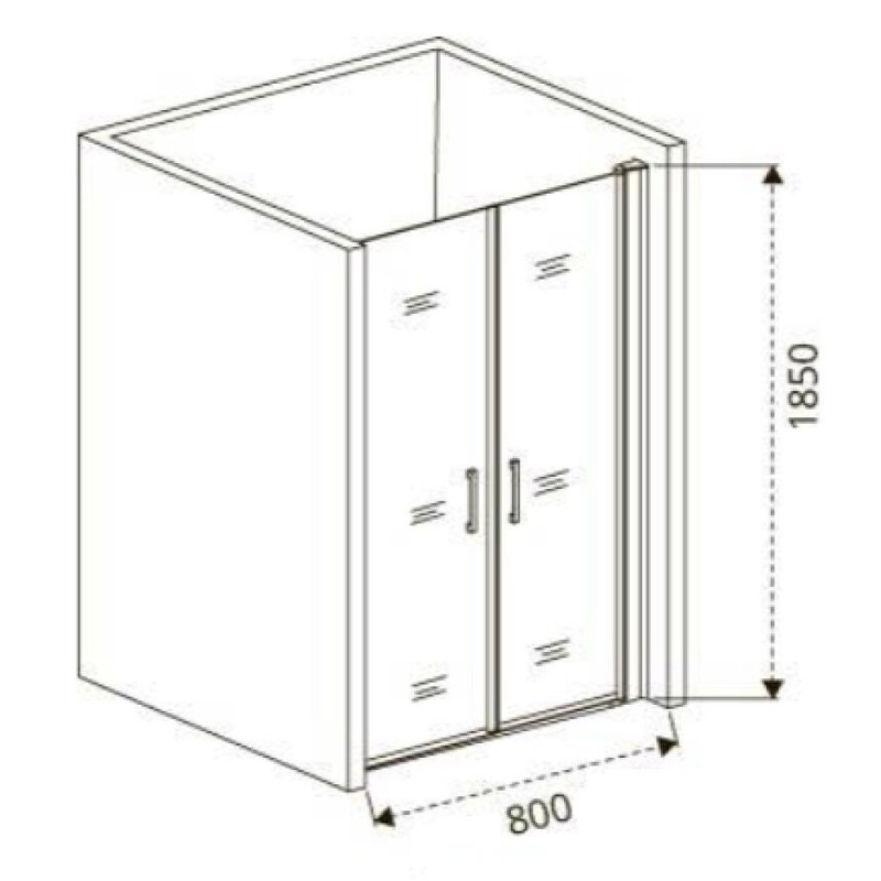 Душевая дверь Good Door Fantasy SD-80-С-CH, 80 х 185 см, стекло прозрачное, профиль хром, ФА00019