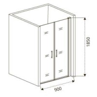 Душевая дверь Good Door Fantasy SD-90-С-CH, 90 х 185 см, стекло прозрачное, профиль хром, ФА00020