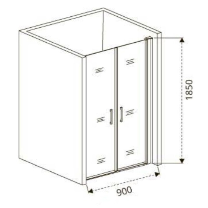 Душевая дверь Good Door Fantasy SD-90-С-CH, 90 х 185 см, стекло прозрачное, профиль хром, ФА00020