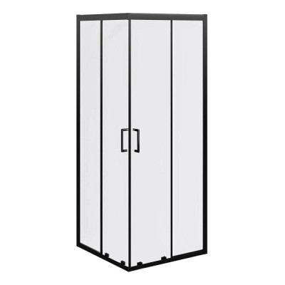 Душевой уголок Good Door Cube CR-100-C-B, КУ00021, 100 х 100 см, стекло прозрачное, профиль чёрный