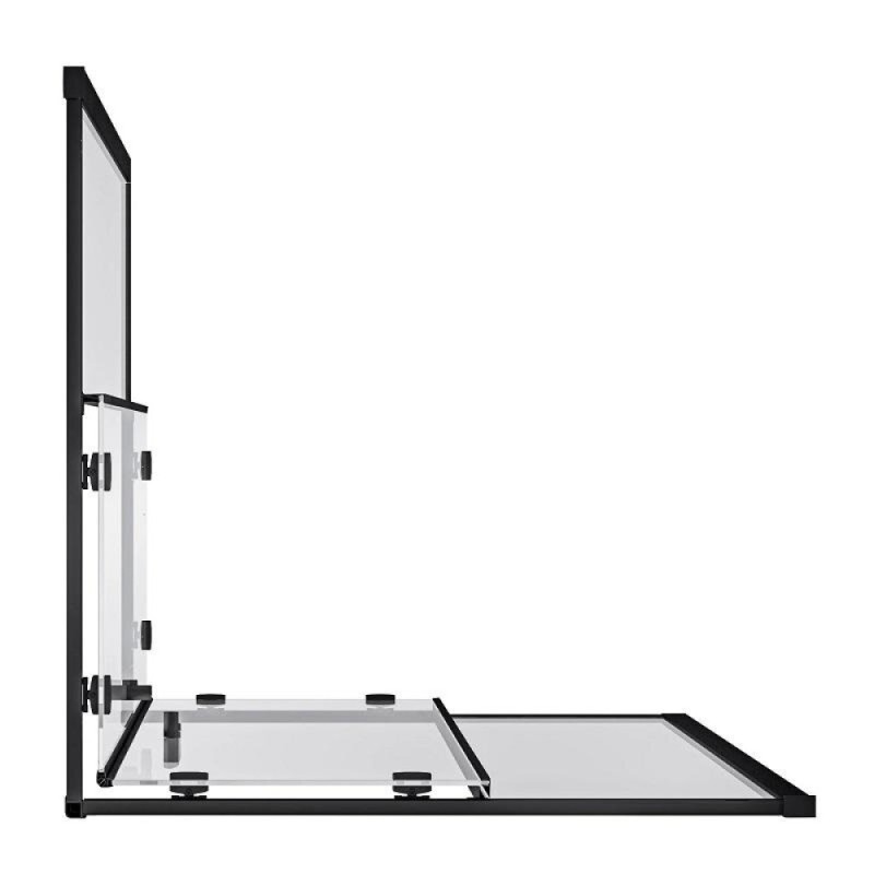 Душевой уголок Good Door Cube CR-100-C-B, КУ00021, 100 х 100 см, стекло прозрачное, профиль чёрный