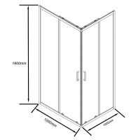 Душевой уголок Good Door Cube CR-100-C-B, КУ00021, 100 х 100 см, стекло прозрачное, профиль чёрный