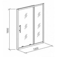 Душевая дверь Good Door Pandora WTA140, ПД00021, 140 х 185 см, раздвижная, стекло прозрачное, профиль хром