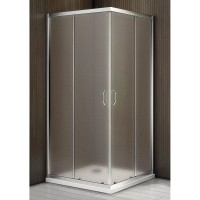 Душевое ограждение Good Door Latte CR -100-G-WE, 100 х 100 х 185 см, стекло матовое Грейп, белый, ЛА00021