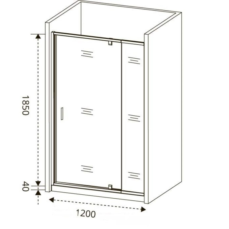 Душевая дверь в нишу Good Door Orion WTW - PD-120-G-CH, 120 х 185 см, стекло матовое Грейп, хром, ОР00021