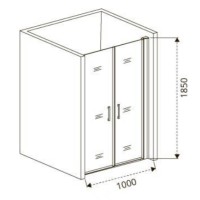 Душевая дверь Good Door Fantasy SD-100-С-CH, 100 х 185 см, стекло прозрачное, профиль хром, ФА00021