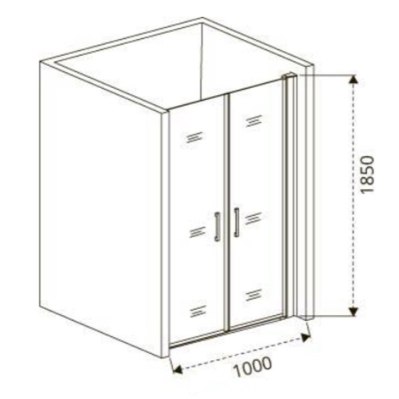 Душевая дверь Good Door Fantasy SD-100-С-CH, 100 х 185 см, стекло прозрачное, профиль хром, ФА00021