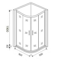 Душевой уголок Good Door Cofe R-90-C-CH, КФ00022, 90 х 90 см, стекло прозрачное, профиль хром