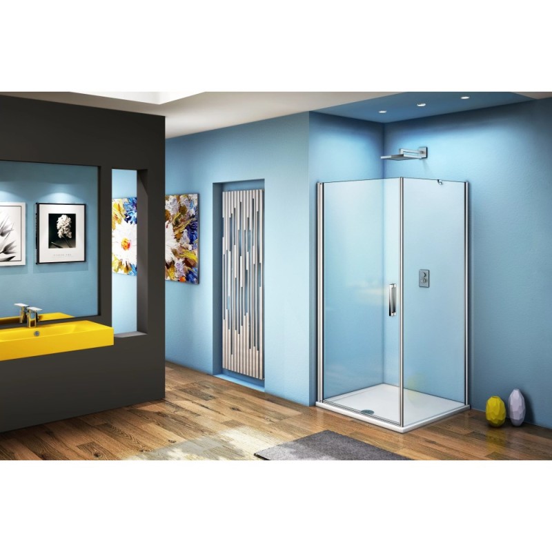 Душевое ограждение Good Door Fantasy CR-80-С-CH, 80 х 80 х 185 см, стекло прозрачное, профиль хром, ФА00022