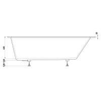 Ванна из искусственного камня Good Door Марбея 170 x 75 см, белый, ВА00022