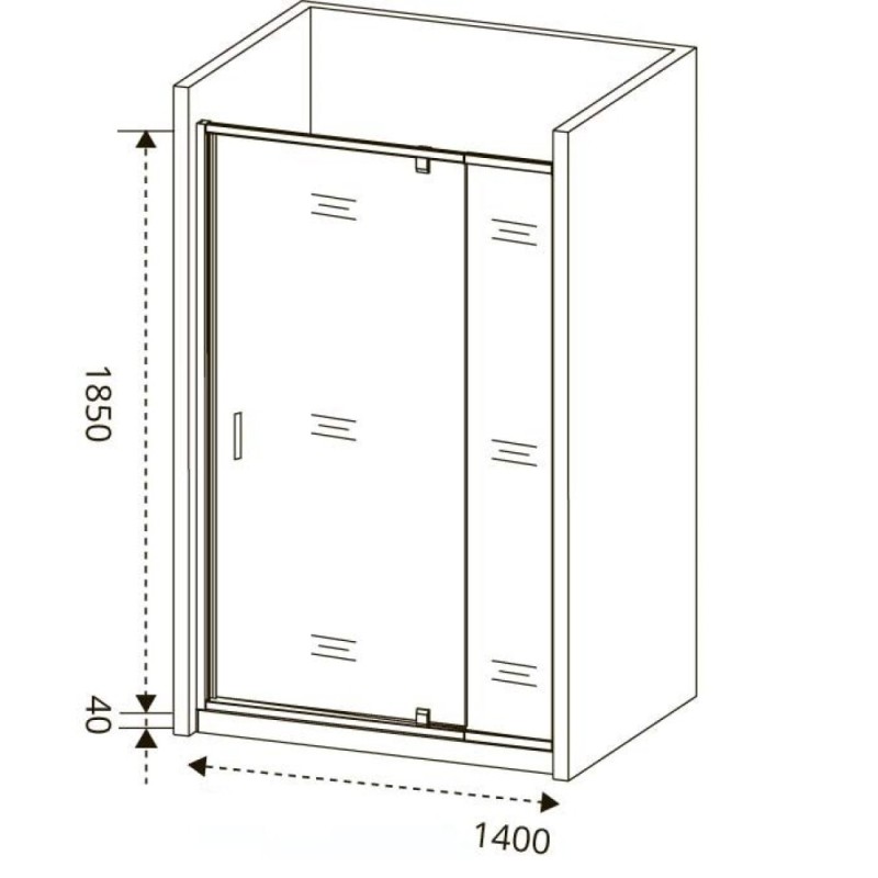Душевая дверь в нишу Good Door Orion WTW - PD -140-C-CH, 140 х 185 см, стекло прозрачное, хром, ОР00024