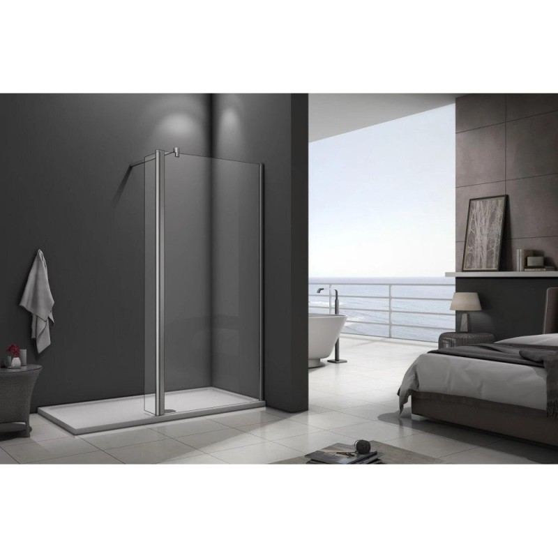 Душевая стенка Good Door Walk In SP2-90-C-CH, ВИ00025, 90 см, свободный вход, стекло прозрачное, профиль хром