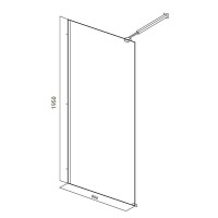 Душевая стенка Good Door Walk In SP2-90-C-CH, ВИ00025, 90 см, свободный вход, стекло прозрачное, профиль хром