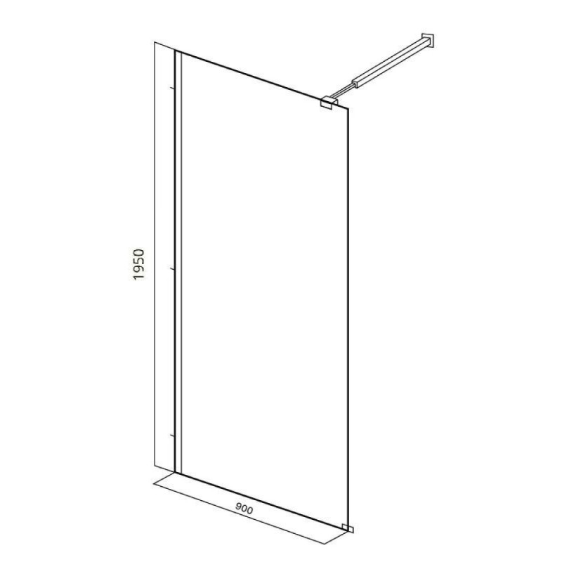 Душевая стенка Good Door Walk In SP2-90-C-CH, ВИ00025, 90 см, свободный вход, стекло прозрачное, профиль хром