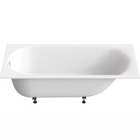 Ванна из литьевого мрамора BAS Афина ВА00026, 170 х 70 см с ножками, цвет белый
