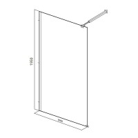 Душевая стенка Good Door Walk In SP2-100-C-CH, ВИ00026, 100 см, свободный вход, стекло прозрачное, профиль хром