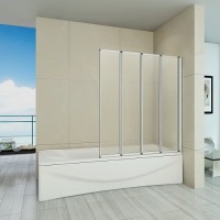 Шторка на ванну Good Door Screen GR4-100-G-WE 100 x 140 см, ПД00026, стекло матовое Грейп