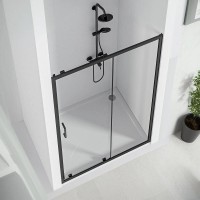 Душевая дверь Good Door Cube WTW-120-C-B, КУ00027, 120 см, стекло прозрачное, профиль чёрный