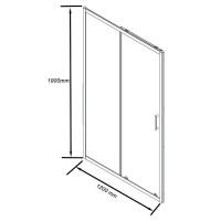 Душевая дверь Good Door Cube WTW-120-C-B, КУ00027, 120 см, стекло прозрачное, профиль чёрный