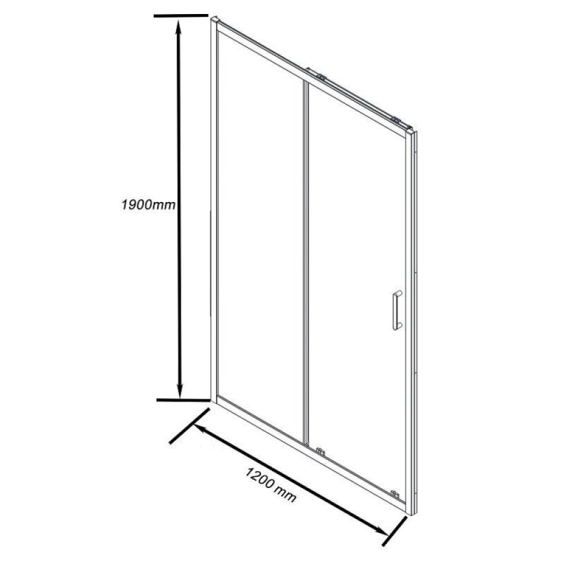 Душевая дверь Good Door Cube WTW-120-C-B, КУ00027, 120 см, стекло прозрачное, профиль чёрный
