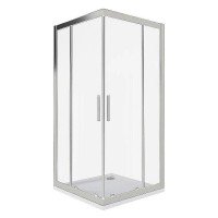 Душевой уголок Good Door Cofe CR-100-C-CH, КФ00027, 100 х 100 см, стекло прозрачное, профиль хром