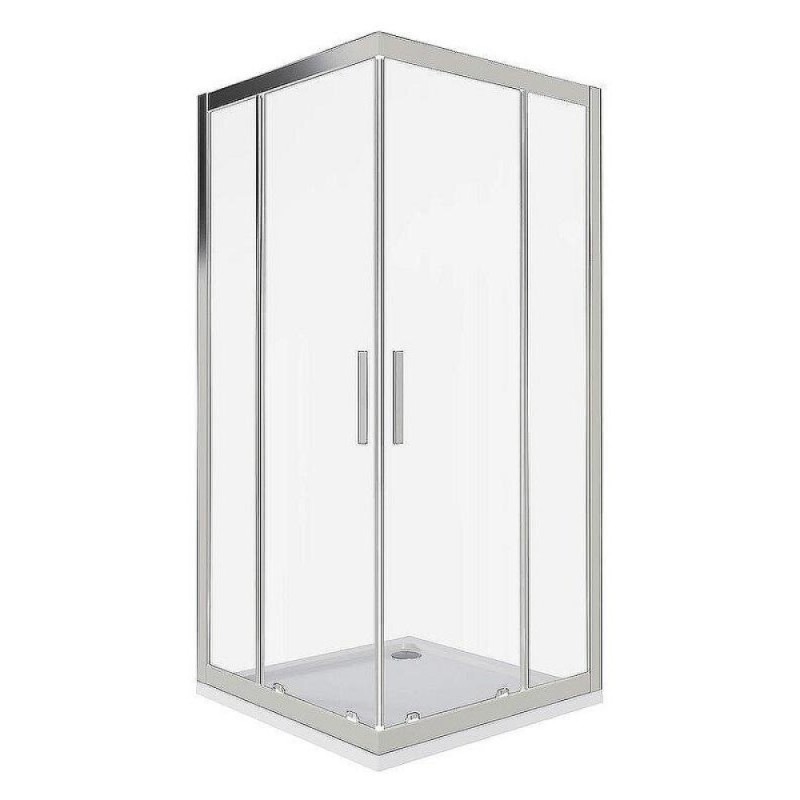 Душевой уголок Good Door Cofe CR-100-C-CH, КФ00027, 100 х 100 см, стекло прозрачное, профиль хром