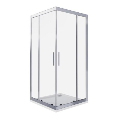 Душевой уголок Good Door Cofe CR-100-C-CH, КФ00027, 100 х 100 см, стекло прозрачное, профиль хром