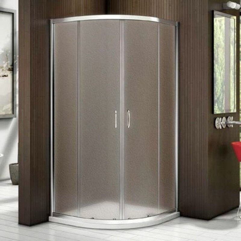 Душевое ограждение Good Door Latte R -100-G-WE, 100 х 100 х 185 см, стекло матовое Грейп, белый, ЛА00027
