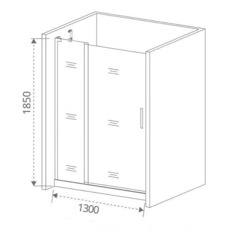 Душевая дверь Good Door Fantasy WTW-130-С-CH, 130 х 185 см, стекло прозрачное, профиль хром, ФА00027