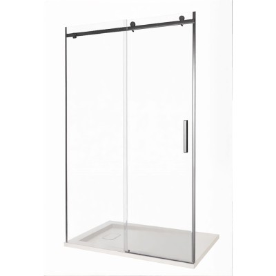 Душевая дверь Good Door Galaxy WTW-150-C-B, 150 х 195 см, стекло прозрачное, профиль черный, ГЛ00028