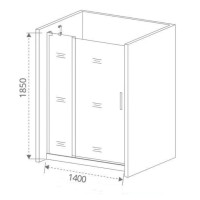 Душевая дверь Good Door Fantasy WTW-140-С-CH, 140 х 185 см, стекло прозрачное, профиль хром, ФА00028