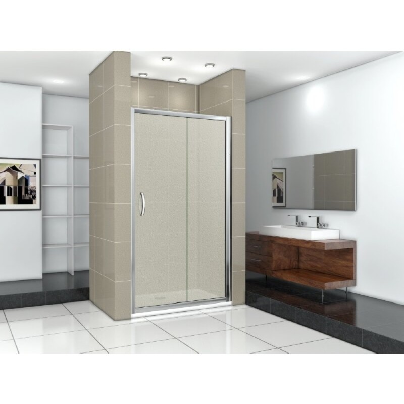 Душевая дверь в нишу Good Door Infinity WTW-130-G-CH, 130 х 185 см, стекло матовое Грейп, хром, ИН00029