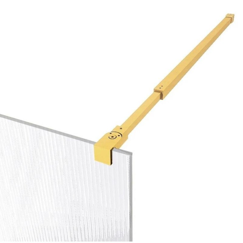 Душевая стенка Good Door Walk In SP-100-W-BG, ВИ00030, 100 см, свободный вход, стекло Волна, профиль золото матовое