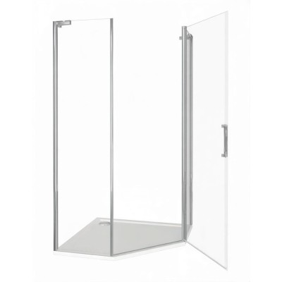 Душевое ограждение Good Door Fantasy PNT-100-C-CH, 100 х 100 х 185 см, стекло прозрачное, профиль хром, ФА00030