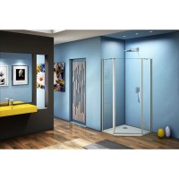 Душевое ограждение Good Door Fantasy PNT-100-C-CH, 100 х 100 х 185 см, стекло прозрачное, профиль хром, ФА00030