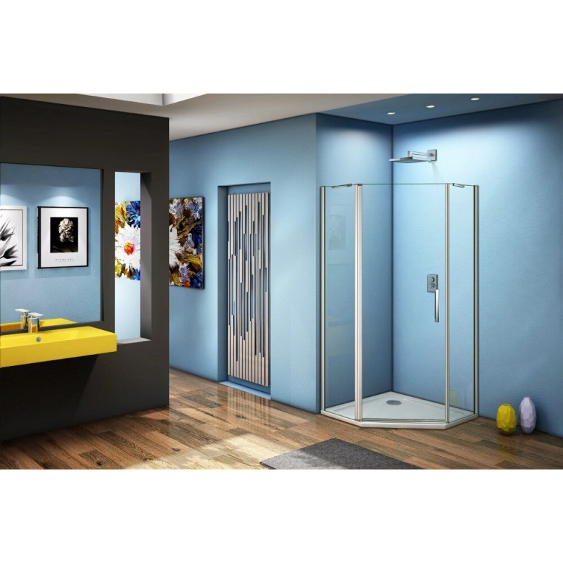 Душевое ограждение Good Door Fantasy PNT-100-C-CH, 100 х 100 х 185 см, стекло прозрачное, профиль хром, ФА00030