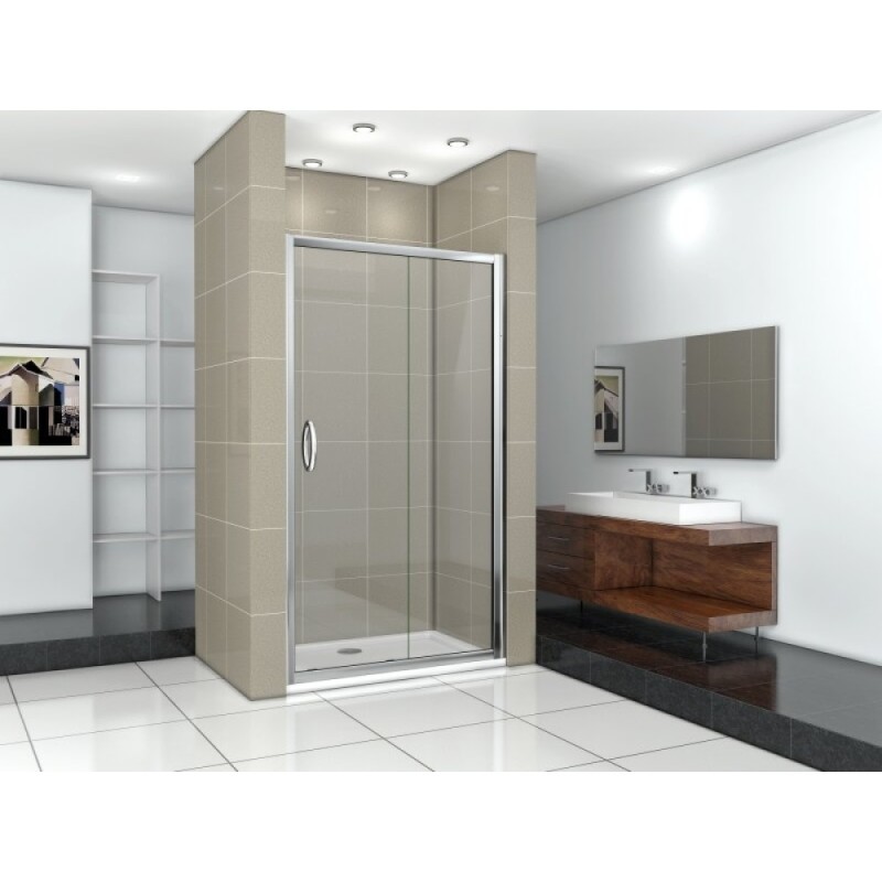 Душевая дверь в нишу Good Door Infinity WTW-140-C-CH, 140 х 185 см, стекло прозрачное, хром, ИН00031