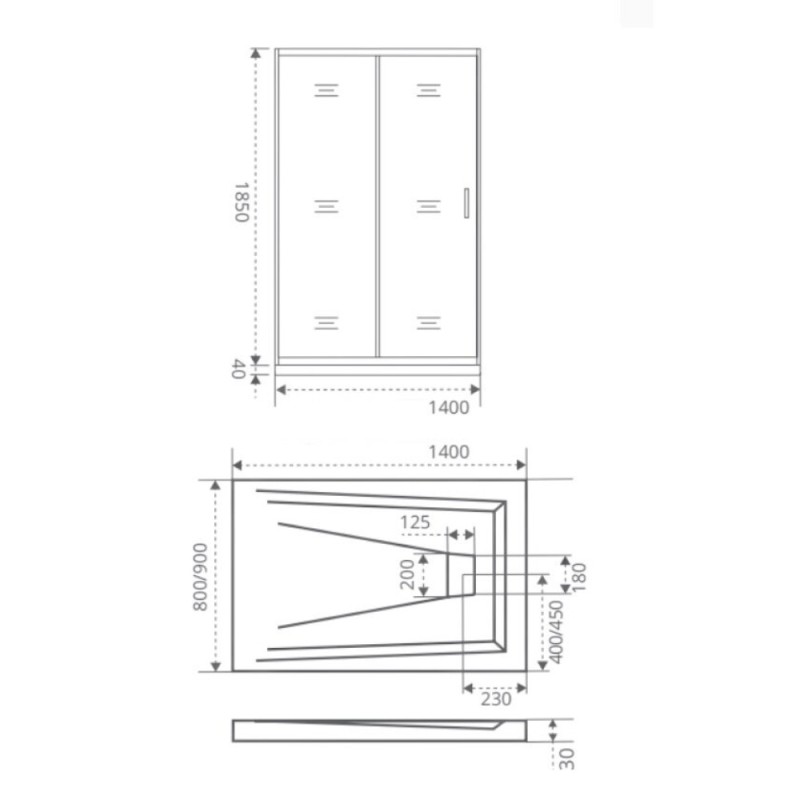 Душевая дверь в нишу Good Door Infinity WTW-140-C-CH, 140 х 185 см, стекло прозрачное, хром, ИН00031