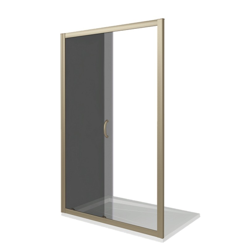 Душевая дверь в нишу Good Door Jazze WTW-120-B-BR, 120 х 185 см, стекло тонированное бронза, бронза, ДЖ00032