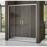 Душевая дверь Good Door Latte WTW-TD-170-C-WE, 170 х 185 см, стекло прозрачное, профиль белый, ЛА00032
