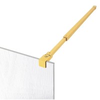 Душевая стенка Good Door Walk In SP-130-W-BG, ВИ00033, 130 см, свободный вход, стекло Волна, профиль золото матовое
