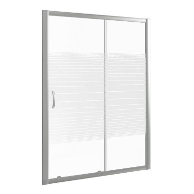 Душевая дверь Good Door Infinity WTW-140-S-CH, ИН00033, 140 см, стекло Полоски, профиль хром